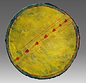 Drum, wood, skin, and various materials, Native American (Creek, Muskhogean family)
